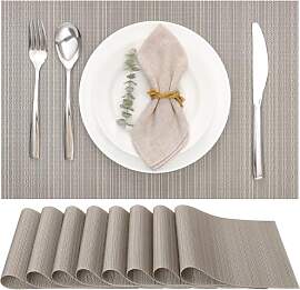 Myir JUN Tischsets Abwaschbar 8er Set,Gewebte