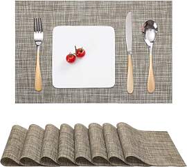Myir JUN Tischsets Abwaschbar 8er Set, Gewebte