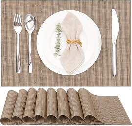 Myir JUN Tischsets Abwaschbar 8er Set, Gewebte