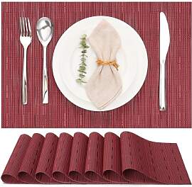 Myir JUN Tischsets Abwaschbar 8er Set, Gewebte