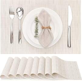 Myir JUN Tischsets Abwaschbar 8er Set, Gewebte