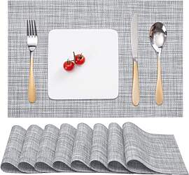Myir JUN Tischsets Abwaschbar 8er Set, Gewebte