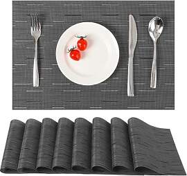 Myir JUN Tischsets Abwaschbar 8erSet,Gewebte