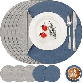 Myir JUN Tischsets Abwaschbar Leder und