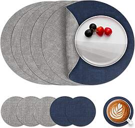 Myir JUN Tischsets Abwaschbar Leder und