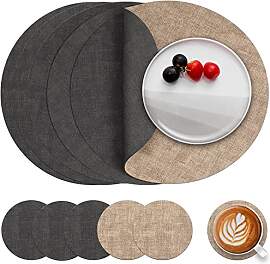 Myir JUN Tischsets Abwaschbar Leder und