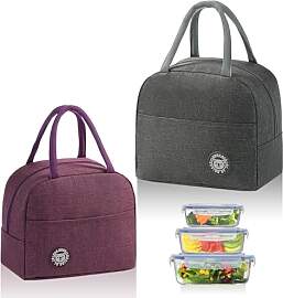 MYLERCT 2 Stück Lunchtasche Kühltasche, 23 x 21