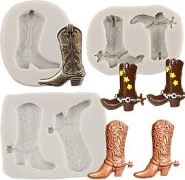 MYPRACS 3 Stück 3D Stiefel Silikonform