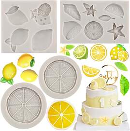 MYPRACS 4 Stück Zitronen Fondant Formen