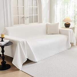 MYSKY HOME Sofabezug Weiß, Sofa Cover Überzug