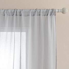 MYSKY HOME Vorhänge Grau Voile Transparent