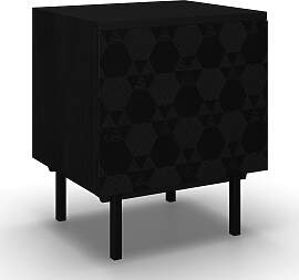 Nachtkästchen Roma Schwarz MDF