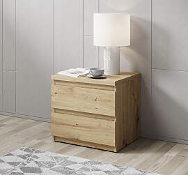 Nachtkommode SCHLAFKONTOR "Olli", braun