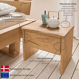 Nachtkonsole HOME AFFAIRE "Ultima Balkenbett