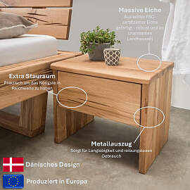 Nachtkonsole HOME AFFAIRE "Ultima Balkenbett