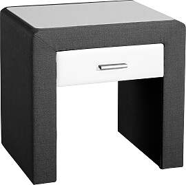 Nachttisch HOME AFFAIRE, schwarz (schwarz, weiß), 