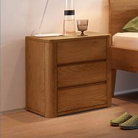 Nachttisch Lugo Eiche Massivholz H 56cm