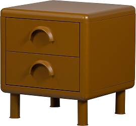 Nachttisch Rune Metall, Retro Design mit 2