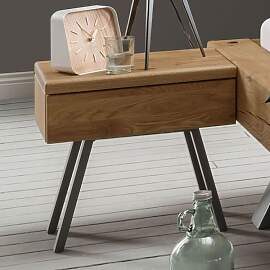 Nachttisch Rune Wildeiche Massivholz H 40cm