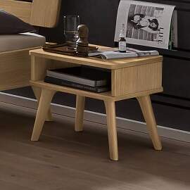 Nachttisch Talvi Eiche Massivholz H 42cm