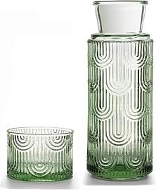 Nachttisch Wasserkaraffe Set mit Becher Glas