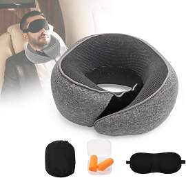 Nackenkissen Flugzeug, Reisekissen Memory Foam mit 