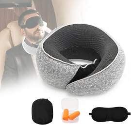 Nackenkissen Flugzeug, Reisekissen Memory Foam mit 