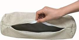 Nackenrolle-Kissenbezug aus Leinen mit