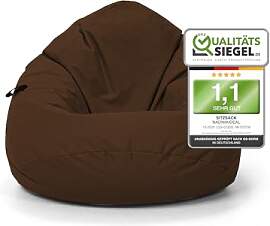 Nadimaideal Sitzsack Tropfenform Kastanie |