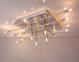 NÄVE LED Deckenleuchte "Ancona", grau
