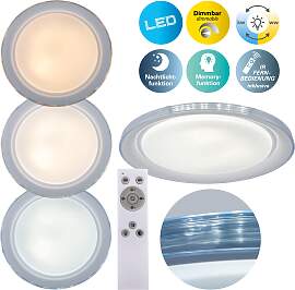 NÄVE LED Deckenleuchte "Claire", weiß, 