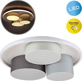 NÄVE LED Deckenleuchte "Eppan", grau