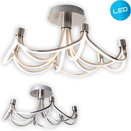 NÄVE LED Deckenleuchte "Festos", silber 