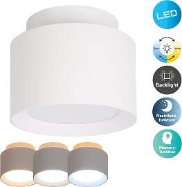 NÄVE LED Deckenleuchte "Trimes", weiß, 