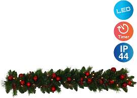 NÄVE LED-Girlande "Noel", grün rot,
