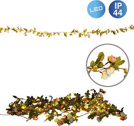 NÄVE LED-Lichterkette "Röschen", bunt, 