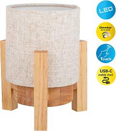 NÄVE LED Tischleuchte "Madita", beige