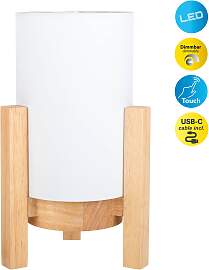 NÄVE LED Tischleuchte "Madita", beige