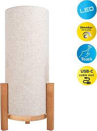 NÄVE LED Tischleuchte "Madita", beige