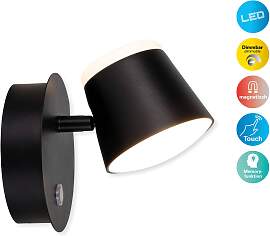 NÄVE LED Wandleuchte "Tondo", schwarz,