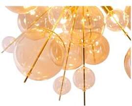 Näve Leuchten Deckenleuchte amber Glas Metall