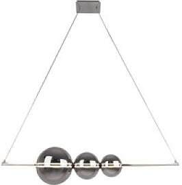 Näve Leuchten LED-Pendelleuchte Chrom Glas Metall 