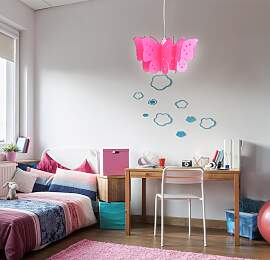 NÄVE Pendelleuchte "Kizi", pink, 1, Ø