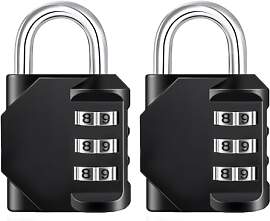 NAGE 3 Stellig Vorhängeschloss mit Zahlencode,
