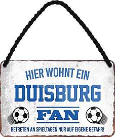 N / A Hier wohnt EIN Duisburg Fan Fußball 18 x 12 