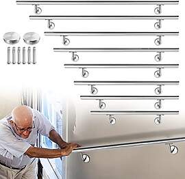 NAIZY Handlauf 120cm Edelstahl Geländer Außen