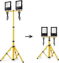 NAIZY LED Baustrahler Arbeitsleuchte 200W*2