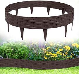 NAIZY Rattan-Optik Rasenkante 2 * 10m