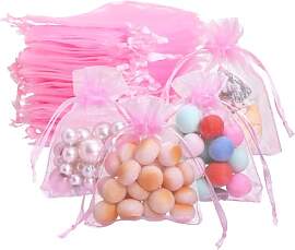 Naler 120 x Organzasäckchen Rosa Organzabeutel