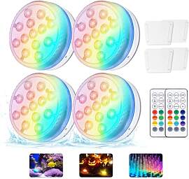 Nalezuns Unterwasser Licht,4 Stück 13 LED